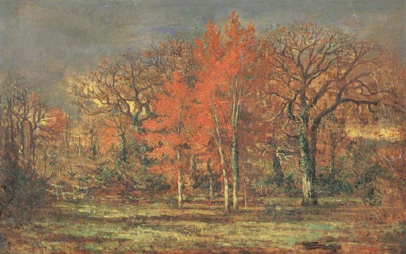 Charles leroux Edge of the Woods,Cherry Tress in Autumn